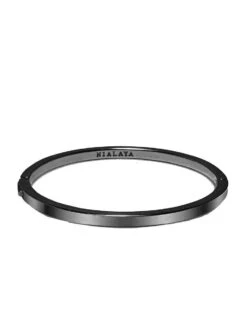 Nialaya Men's Black Simplicity Bangle