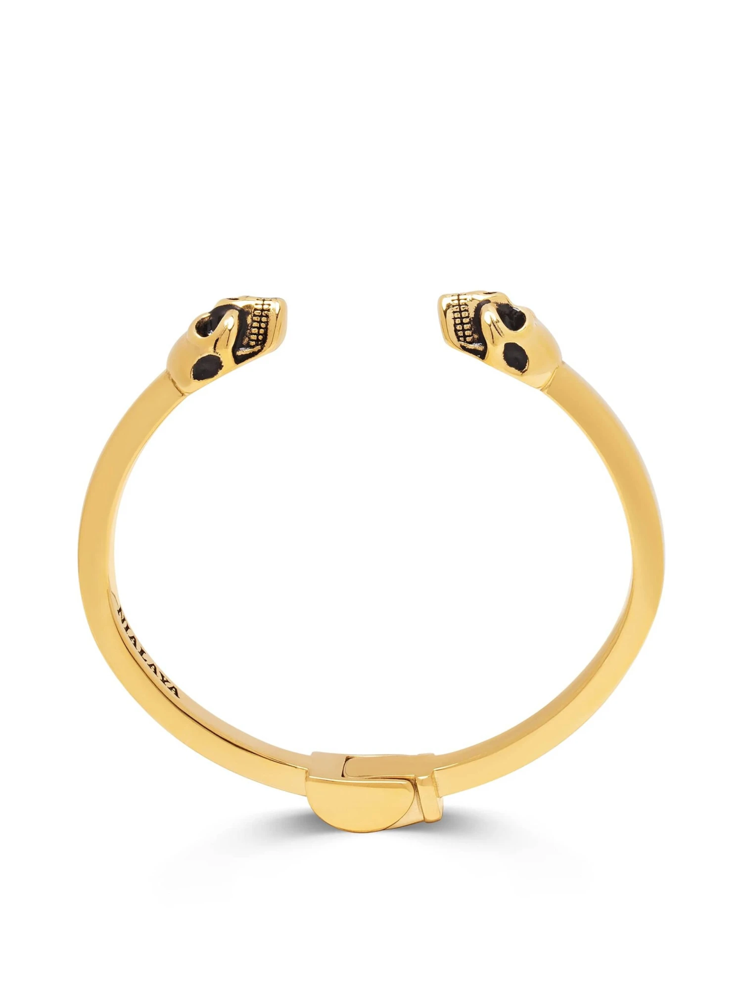 Nialaya Men's Golden Skull Bangle 4 Nialaya Men's Golden Skull Bangle - Image 4