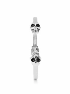Nialaya Men's Silver Skull Bangle -Nialaya Jewelry Store nialaya men s bangle men s silver skull bangle 30695200325704