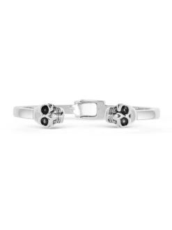 Nialaya Men's Silver Skull Bangle -Nialaya Jewelry Store nialaya men s bangle men s silver skull bangle 30695200358472