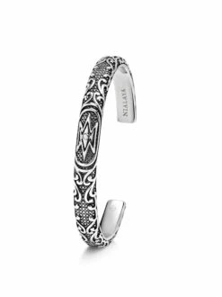 Nialaya Vintage Cuff Bracelet In Silver