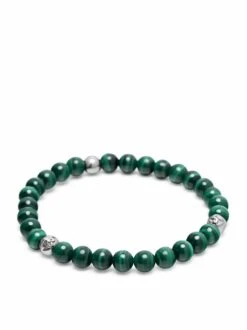 Nialaya 6mm Green Malachite Bracelet With Silver Balls 5 Nialaya 6mm Green Malachite Bracelet With Silver Balls -Nialaya Jewelry Store nialaya men s beaded bracelet 6mm green malachite bracelet with silver balls 6mm green malachite bracelet with silver balls 30922075406408