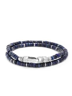 Nialaya Blue Lapis Heishi Wrap Bracelet 5 Nialaya Blue Lapis Heishi Wrap Bracelet -Nialaya Jewelry Store nialaya men s beaded bracelet dark blue heishi wrap bracelet dark blue heishi wrap bracelet 1177217295