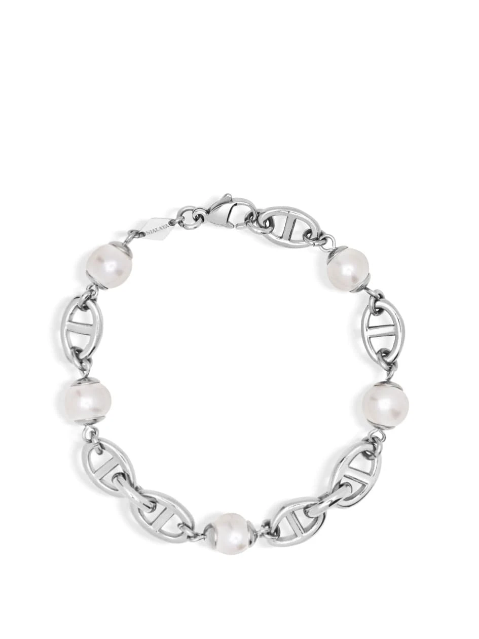 Nialaya Mariner Bracelet With Pearls 1 Nialaya Mariner Bracelet With Pearls