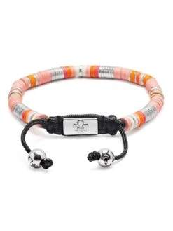 Nialaya Men's Beaded Bracelet With Pink And Silver Disc Beads 7 Nialaya Men's Beaded Bracelet With Pink And Silver Disc Beads -Nialaya Jewelry Store nialaya men s beaded bracelet men s beaded bracelet with pink and silver disc beads 30493755801672