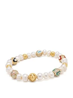 Nialaya Men's Evil Eye Pearl Bracelet 7 Nialaya Men's Evil Eye Pearl Bracelet -Nialaya Jewelry Store nialaya men s beaded bracelet men s evil eye pearl bracelet 30711012196424