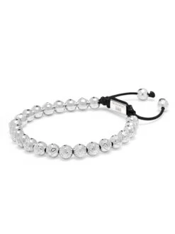 Nialaya Men's Beaded Bracelet With Sterling Silver Beads 9 Nialaya Men's Beaded Bracelet With Sterling Silver Beads -Nialaya Jewelry Store nialaya men s beaded bracelet men s mini beaded bracelet with sterling silver beads men s 14k gold collection black diamond pave ball matte onyx 30641469456456