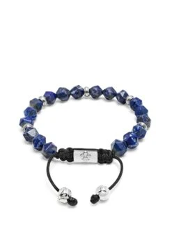Nialaya Men's Sterling Silver Faceted Beaded Bracelet With Lapis Lazuli -Nialaya Jewelry Store nialaya men s beaded bracelet men s sterling silver faceted beaded bracelet with lapis lazuli men s sterling silver faceted beaded bracelet with lapis lazuli 1160763880