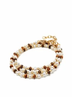 Nialaya Men's Wrap Bracelet With White Pearls, Brown Tiger Eye, And Gold 5 Nialaya Men's Wrap Bracelet With White Pearls, Brown Tiger Eye, And Gold -Nialaya Jewelry Store nialaya men s beaded bracelet men s wrap bracelet with white pearls brown tiger eye and gold men s wrap bracelet with white pearls brown tiger eye and gold 30892138758216