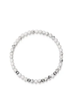 Nialaya Men's Wristband With Howlite