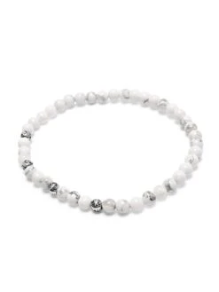 Nialaya Men's Wristband With Howlite -Nialaya Jewelry Store nialaya men s beaded bracelet men s wristband with howlite 30335686901832