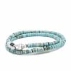 Nialaya Turquoise Heishi Wrap Bracelet