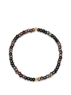Nialaya Wristband With Dark Japanese Miyuki Beads