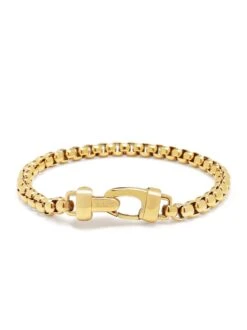 Nialaya Gold Box Chain Classic Bracelet -Nialaya Jewelry Store nialaya men s chain bracelet 5 mm gold box chain classic bracelet 5 mm gold box chain classic bracelet 30903685087304