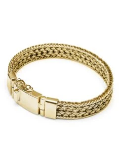 Nialaya Men's Gold Braided Chain Bracelet -Nialaya Jewelry Store nialaya men s chain bracelet men s gold braided chain bracelet 14736129327176