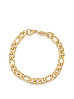 Nialaya Men's Gold Figaro Bracelet In 6mm