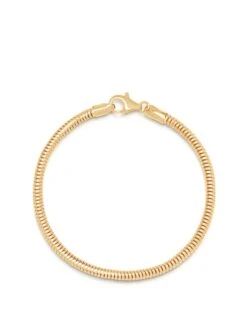 Nialaya Men's Gold Round Chain Bracelet