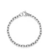 Nialaya Men's Silver 4mm Cable Chain Bracelet