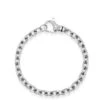 Nialaya Men's Silver 6mm Cable Chain Bracelet