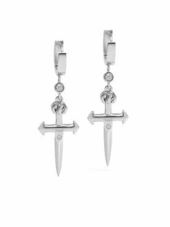 Nialaya Men's Skyfall Sword Earrings In Silver