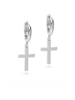 Nialaya Women's Small Cross Earrings In Silver