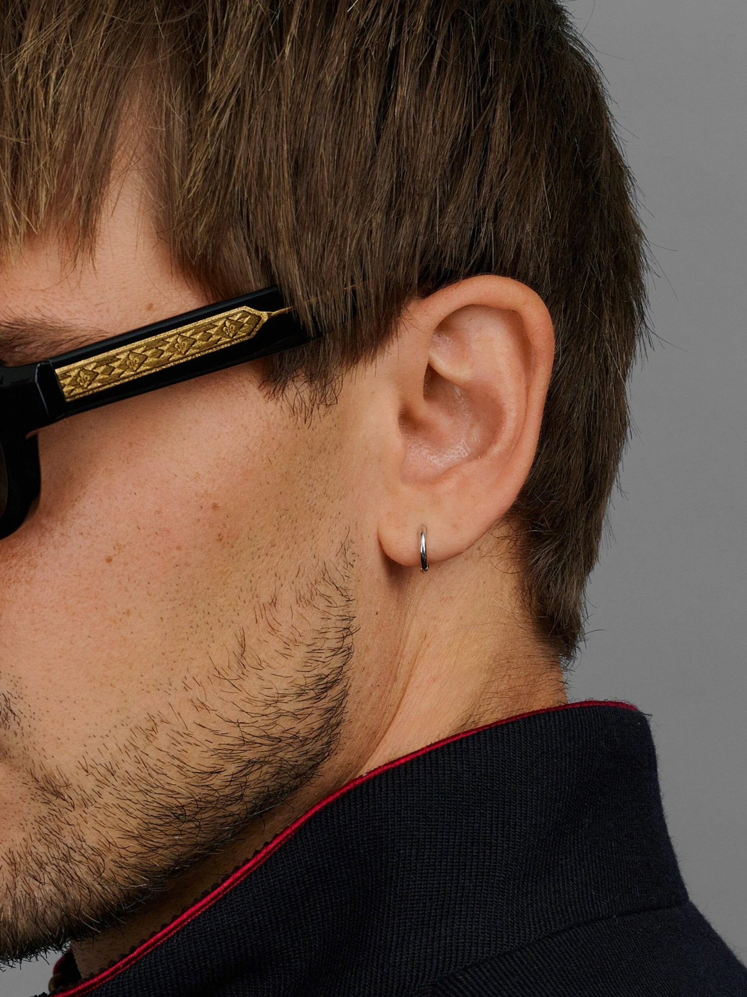 Nialaya Sterling Silver Hoop Earrings 2 Nialaya Sterling Silver Hoop Earrings - Image 2