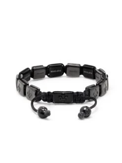 Nialaya Men's Ceramic Flatbead Bracelet In Black -Nialaya Jewelry Store nialaya men s flatbead bracelet men s ceramic flatbead bracelet in black 29828653580360