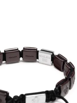 Nialaya Men's Ceramic Flatbead Bracelet In Dark Red And Sterling Silver -Nialaya Jewelry Store nialaya men s flatbead bracelet men s ceramic flatbead bracelet in dark red and sterling silver 30641462247496