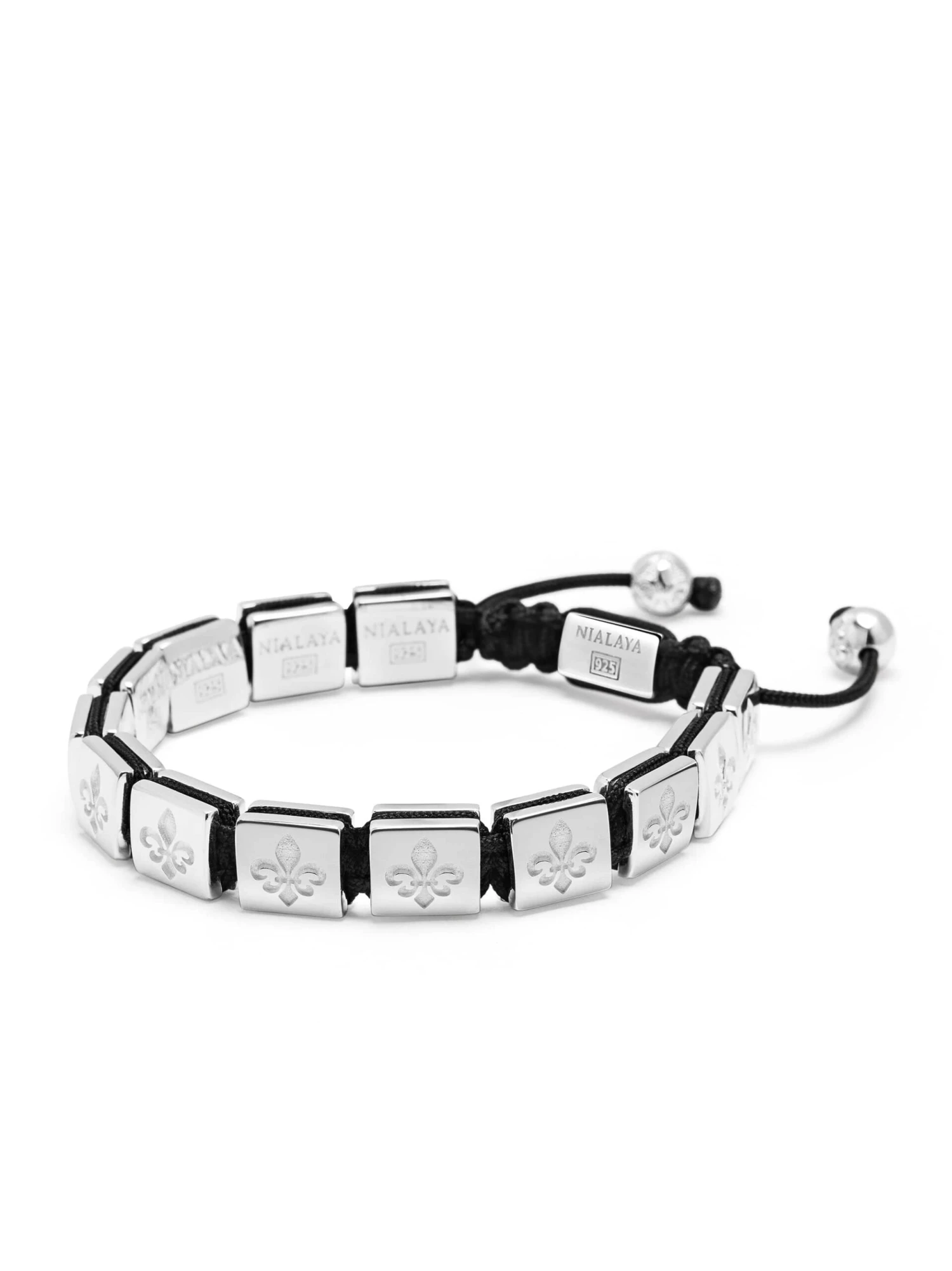 Nialaya Men's Flatbead Bracelet In Sterling Silver 3 Nialaya Men's Flatbead Bracelet In Sterling Silver - Image 3