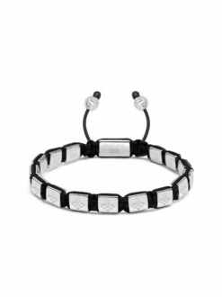 Nialaya Men's Mini Flatbead Bracelet In Sterling Silver