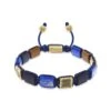Nialaya The Dorje Flatbead Collection - Blue Lapis, Matte Onyx, And Brown Tiger Eye