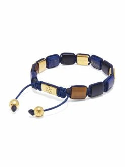 Nialaya The Dorje Flatbead Collection - Blue Lapis, Matte Onyx, And Brown Tiger Eye 9 Nialaya The Dorje Flatbead Collection - Blue Lapis, Matte Onyx, And Brown Tiger Eye -Nialaya Jewelry Store nialaya men s flatbead bracelet the dorje flatbead collection blue lapis matte onyx and brown tiger eye 3638170583112