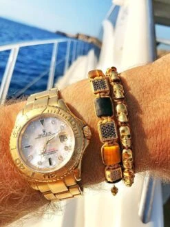 Nialaya The Dorje Flatbead Collection - Matte Onyx And Brown Tiger Eye 11 Nialaya The Dorje Flatbead Collection - Matte Onyx And Brown Tiger Eye -Nialaya Jewelry Store nialaya men s flatbead bracelet the dorje flatbead collection matte onyx and brown tiger eye 3708544352328