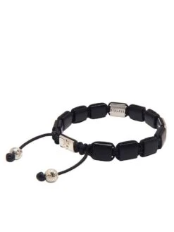 Nialaya The Dorje Flatbead Collection - Matte Onyx And Silver -Nialaya Jewelry Store nialaya men s flatbead bracelet the dorje flatbead collection matte onyx and silver 20632851209