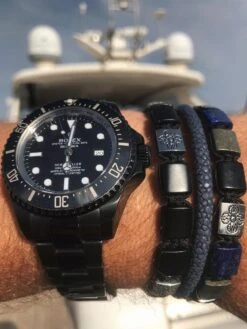 Nialaya The Dorje Flatbead Collection - Matte Onyx And Silver -Nialaya Jewelry Store nialaya men s flatbead bracelet the dorje flatbead collection matte onyx and silver 272357785609