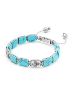 Nialaya The Dorje Flatbead Collection - Turquoise And Silver -Nialaya Jewelry Store nialaya men s flatbead bracelet the dorje flatbead collection turquoise and silver 28799439044680