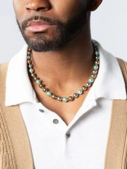 Nialaya 10mm Pastel Metallic Pearl Necklace With Gold 11 Nialaya 10mm Pastel Metallic Pearl Necklace With Gold -Nialaya Jewelry Store nialaya men s necklace 10mm pastel metallic pearl necklace with gold 10mm pastel metallic pearl necklace with gold 20 inches 50 8 cm mnec 391 30922601824328