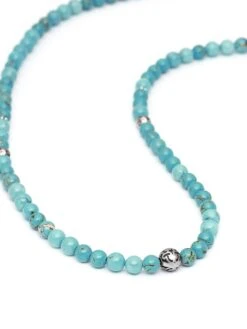 Nialaya Beaded Necklace With Turquoise And Silver 7 Nialaya Beaded Necklace With Turquoise And Silver -Nialaya Jewelry Store nialaya men s necklace beaded necklace with turquoise and silver 24 inches 60 96 cm mnec 231 29112440520776