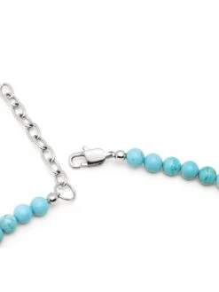Nialaya Beaded Necklace With Turquoise And Silver 8 Nialaya Beaded Necklace With Turquoise And Silver -Nialaya Jewelry Store nialaya men s necklace beaded necklace with turquoise and silver 24 inches 60 96 cm mnec 231 29112440553544