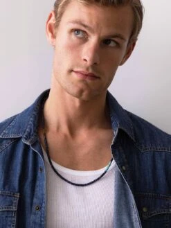 Nialaya Blue Lapis Heishi Necklace With Tiger Eye And Turquoise -Nialaya Jewelry Store nialaya men s necklace blue lapis heishi necklace with tiger eye and turquoise 25 inches 63 50 cm mnec 131 30402044559432