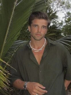 Nialaya Men's Baroque Pearl Necklace With Silver 12 Nialaya Men's Baroque Pearl Necklace With Silver -Nialaya Jewelry Store nialaya men s necklace men s baroque pearl choker with silver 20 inches 50 8 cm mnec 189 30434908635208