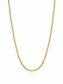 Nialaya Men's Gold Modern Figaro Belcher Chain