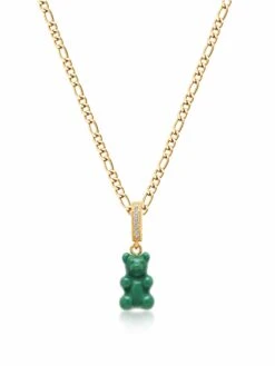 Nialaya Men's Green Gummy Bear Necklace