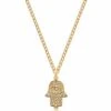 Nialaya Men's Hamsa Hand Necklace In Gold