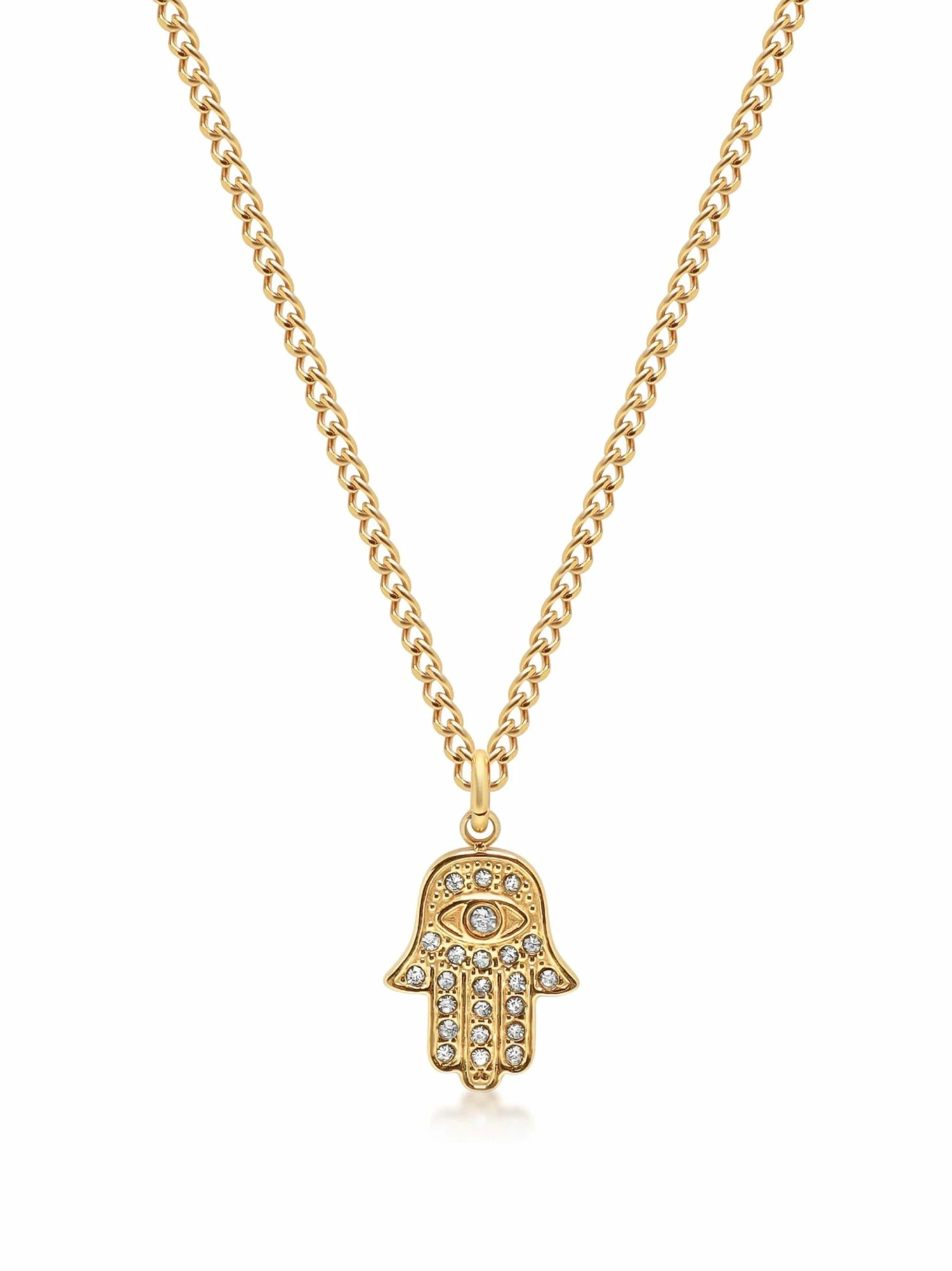 Nialaya Men's Hamsa Hand Necklace In Gold 1 Nialaya Men's Hamsa Hand Necklace In Gold