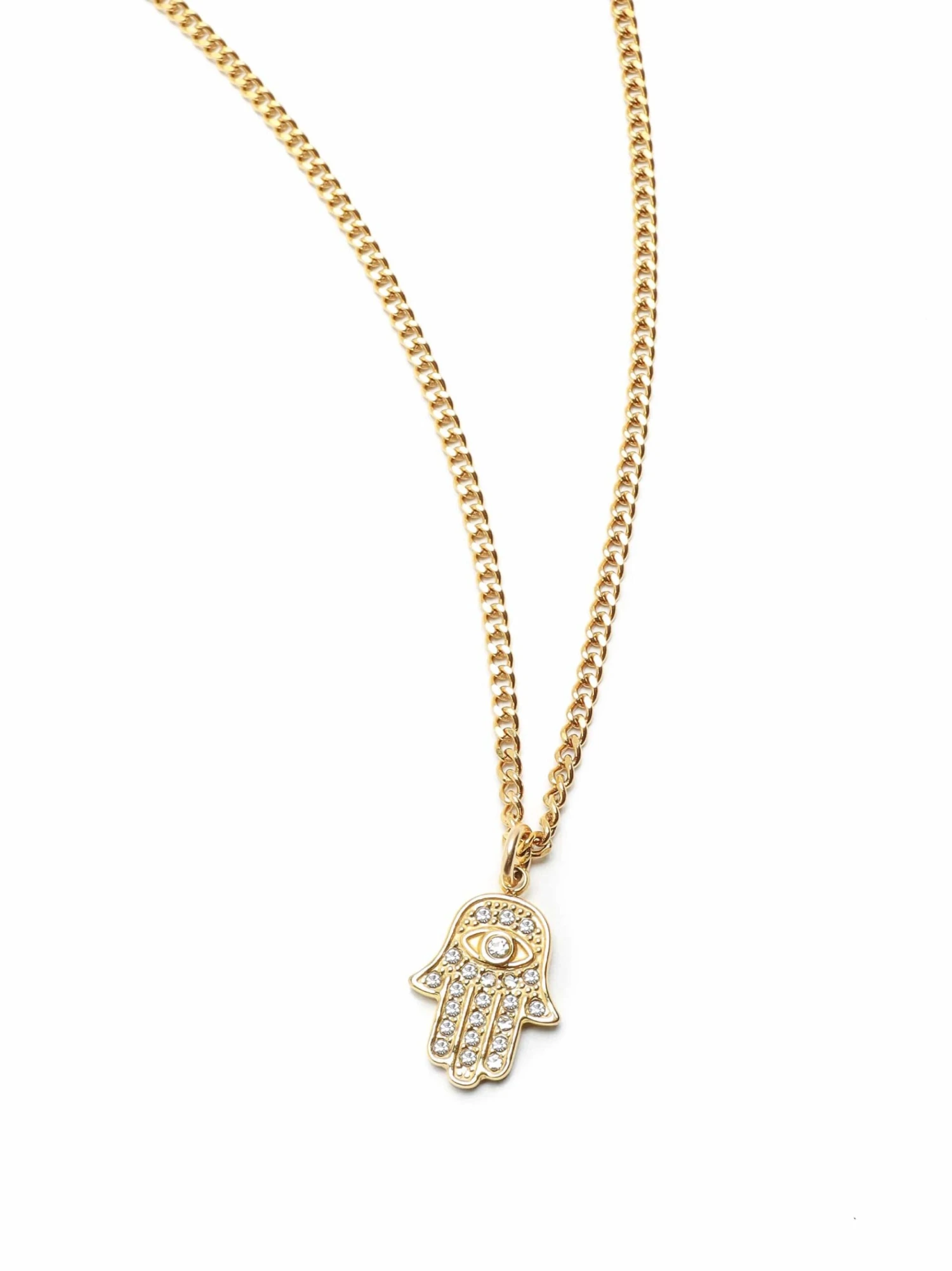 Nialaya Men's Hamsa Hand Necklace In Gold 3 Nialaya Men's Hamsa Hand Necklace In Gold - Image 3