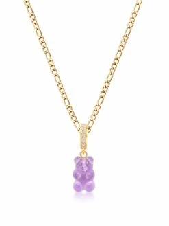 Nialaya Men's Purple Gummy Bear Necklace