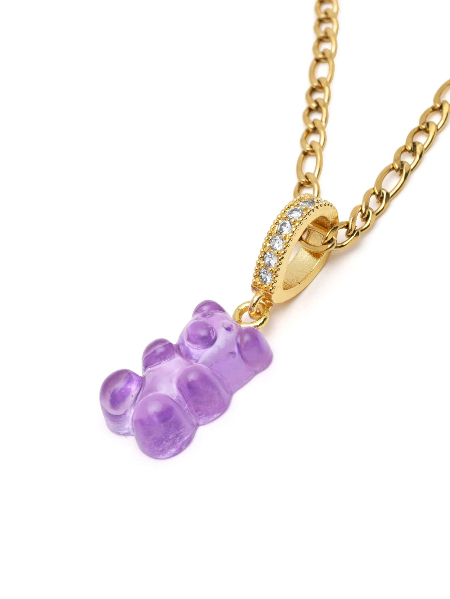 Nialaya Men's Purple Gummy Bear Necklace 3 Nialaya Men's Purple Gummy Bear Necklace - Image 3