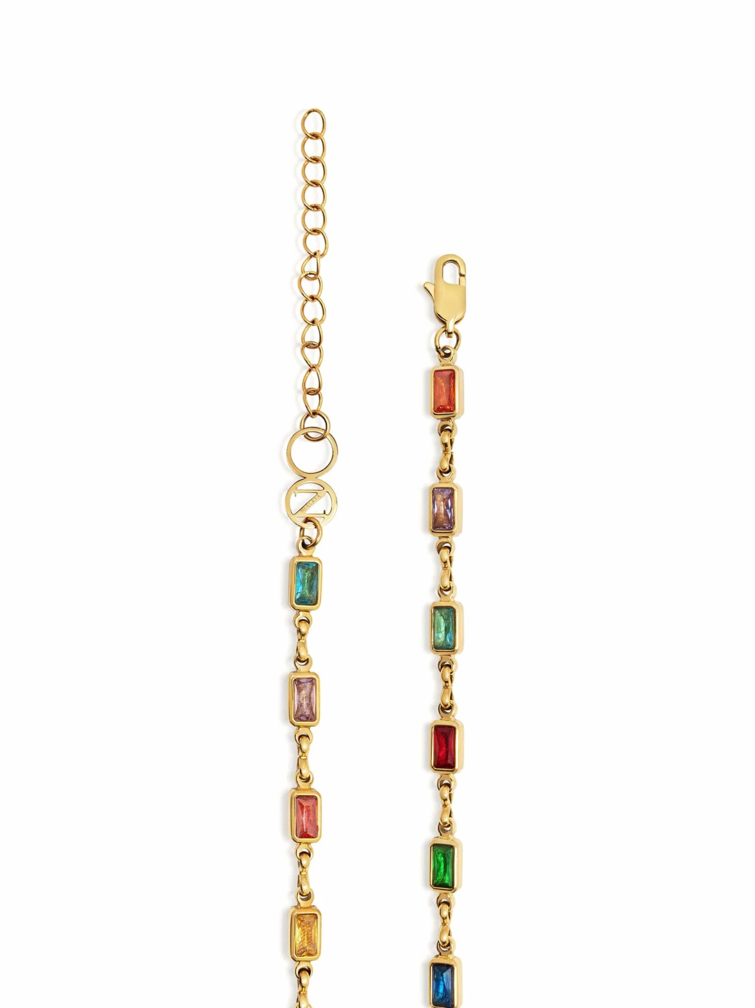 Nialaya Women's Rectangle Tennis Necklace 5 Nialaya Women's Rectangle Tennis Necklace - Image 5