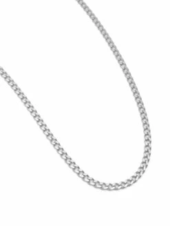 Nialaya Men's Silver Cuban Link Chain In 3mm -Nialaya Jewelry Store nialaya men s necklace men s silver cuban link chain in 3mm 28499774111816